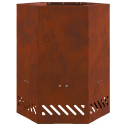 Foyer sans fumée Marron 38 x 38 x 51 cm Acier patiné 531633531633