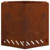 Foyer sans fumée Marron 58 x 58 x 51 cm Acier patiné 531635531635