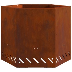 Foyer sans fumée Marron 58 x 58 x 51 cm Acier patiné 531635531635