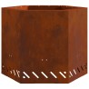 Foyer sans fumée Marron 58 x 58 x 51 cm Acier patiné 531635531635