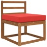 Coussin de canapé d'extérieur Rouge 60 x 60 x 8 cm Polyester 531636531636