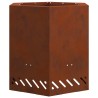 Foyer sans fumée Marron 48 x 48 x 51 cm Acier patiné 531637531637