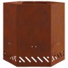 Foyer sans fumée Marron 48 x 48 x 51 cm Acier patiné 531637531637