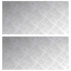 Nez de marche Rectangulaire 2 pcs Argenté 60 x 30 cm Aluminium 531638531638