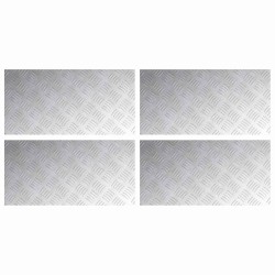 Nez de marche Rectangulaire 4 pcs Argenté 60 x 30 cm Aluminium 531641531641