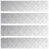 Nez de marche Rectangulaire 4 pcs Argenté 90 x 20 cm Aluminium 531642531642