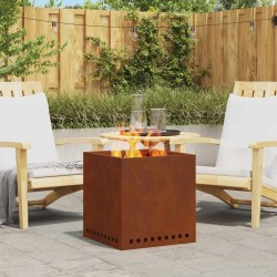 Foyer sans fumée Marron 48 x 48 x 50 cm Acier patiné 531646531646