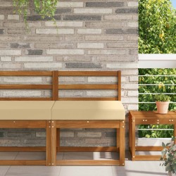 Coussin de canapé d'extérieur Beige 60 x 60 x 8 cm Polyester 531647531647