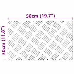 Nez de marche Rectangulaire 4 pcs Argenté 50 x 30 cm Aluminium 531652531652