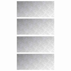 Nez de marche Rectangulaire 4 pcs Argenté 70 x 30 cm Aluminium 531654531654