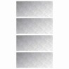 Nez de marche Rectangulaire 4 pcs Argenté 70 x 30 cm Aluminium 531654531654
