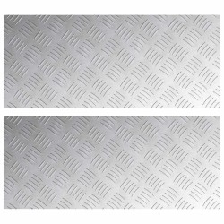 Nez de marche Rectangulaire 2 pcs Argenté 70 x 30 cm Aluminium 531656531656
