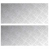 Nez de marche Rectangulaire 2 pcs Argenté 70 x 30 cm Aluminium 531656531656