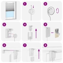 Store plissé bleu 80x200 cm largeur du tissu 79,4 cm polyester 531669531669