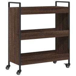 Chariot de cuisine chêne marron 70x30x82 cm bois d'ingénierie 531679531679