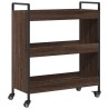Chariot de cuisine chêne marron 70x30x82 cm bois d'ingénierie 531679531679