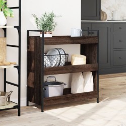 Chariot de cuisine chêne marron 70x30x82 cm bois d'ingénierie 531679531679