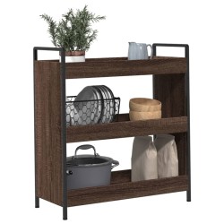 Chariot de cuisine chêne marron 70x30x82 cm bois d'ingénierie 531679531679