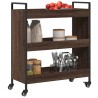 Chariot de cuisine chêne marron 70x30x82 cm bois d'ingénierie 531679531679