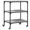 Chariot de cuisine sonoma gris 60x41x76 cm bois d'ingénierie 531682531682