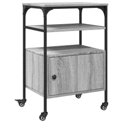 Support d'imprimante à 3 niveaux sonoma gris 50x40x76 cm 531684531684