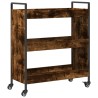 Chariot de cuisine chêne fumé 70x30x82 cm bois d'ingénierie 531685531685
