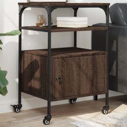 Support d'imprimante à 3 niveaux chêne marron 50x40x76 cm 531686531686