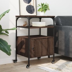 Support d'imprimante à 3 niveaux chêne marron 50x40x76 cm 531686531686