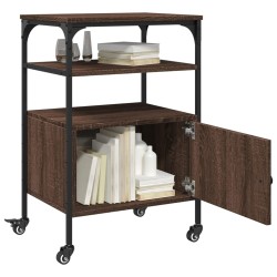 Support d'imprimante à 3 niveaux chêne marron 50x40x76 cm 531686531686