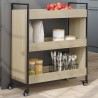 Chariot de cuisine chêne sonoma 70x30x82 cm bois d'ingénierie 531687531687