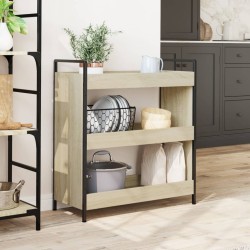 Chariot de cuisine chêne sonoma 70x30x82 cm bois d'ingénierie 531687531687