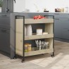 Chariot de cuisine chêne sonoma 70x30x82 cm bois d'ingénierie 531687531687