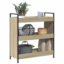 Chariot de cuisine chêne sonoma 70x30x82 cm bois d'ingénierie 531687531687