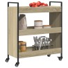 Chariot de cuisine chêne sonoma 70x30x82 cm bois d'ingénierie 531687531687