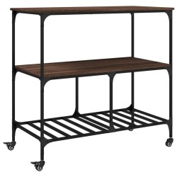 Chariot de cuisine chêne marron 100x50x95 cm bois d'ingénierie 531688531688