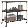 Chariot de cuisine chêne marron 100x50x95 cm bois d'ingénierie 531688531688
