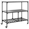 Chariot de cuisine sonoma gris 100x50x95 cm bois d'ingénierie 531689531689