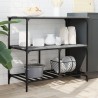 Chariot de cuisine sonoma gris 100x50x95 cm bois d'ingénierie 531689531689