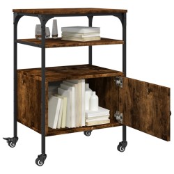 Support d'imprimante à 3 niveaux chêne fumé 50x40x76 cm 531694531694