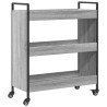 Chariot de cuisine sonoma gris 70x30x82 cm bois d'ingénierie 531695531695