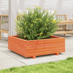 Jardinière cire marron 70x70x26,5 cm bois de pin massif 531696531696