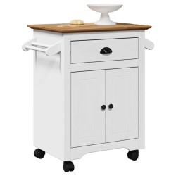 Chariot de cuisine BODO blanc et marron 72x45x80 cm 531705531705