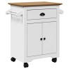 Chariot de cuisine BODO blanc et marron 72x45x80 cm 531705531705