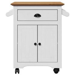Chariot de cuisine BODO blanc et marron 72x45x80 cm 531705531705