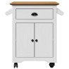 Chariot de cuisine BODO blanc et marron 72x45x80 cm 531705531705