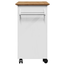 Chariot de cuisine BODO blanc et marron 72x45x80 cm 531705531705