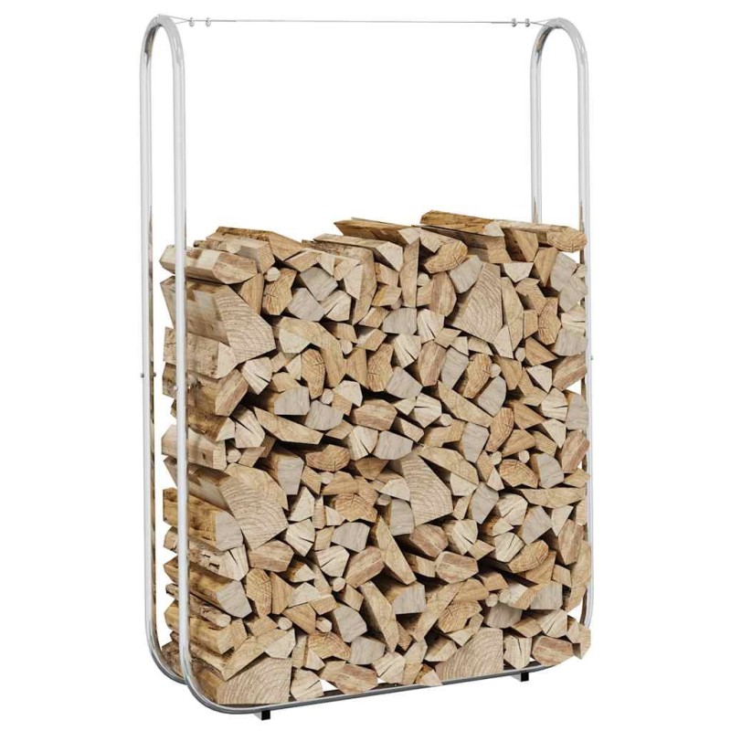 Portant de bois de chauffage 100x25x150 cm acier galvanisé 531712531712
