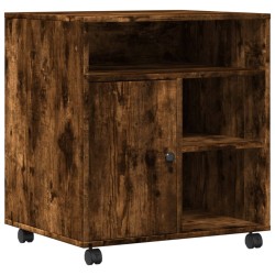 Support d'imprimante avec roulettes chêne fumé 60x50x67 cm 531753531753