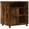 Support d'imprimante avec roulettes chêne fumé 60x50x67 cm 531753531753
