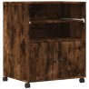 Support d'imprimante avec roulettes chêne fumé 60x48x74 cm 531756531756
